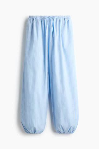 H & M - Cotton Balloon-Leg Pants - Light Blue/Pinstriped | H&M (US + CA)