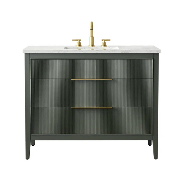 Bilroy 42'' Single Bathroom Vanity with Engineered Stone Top | Wayfair North America