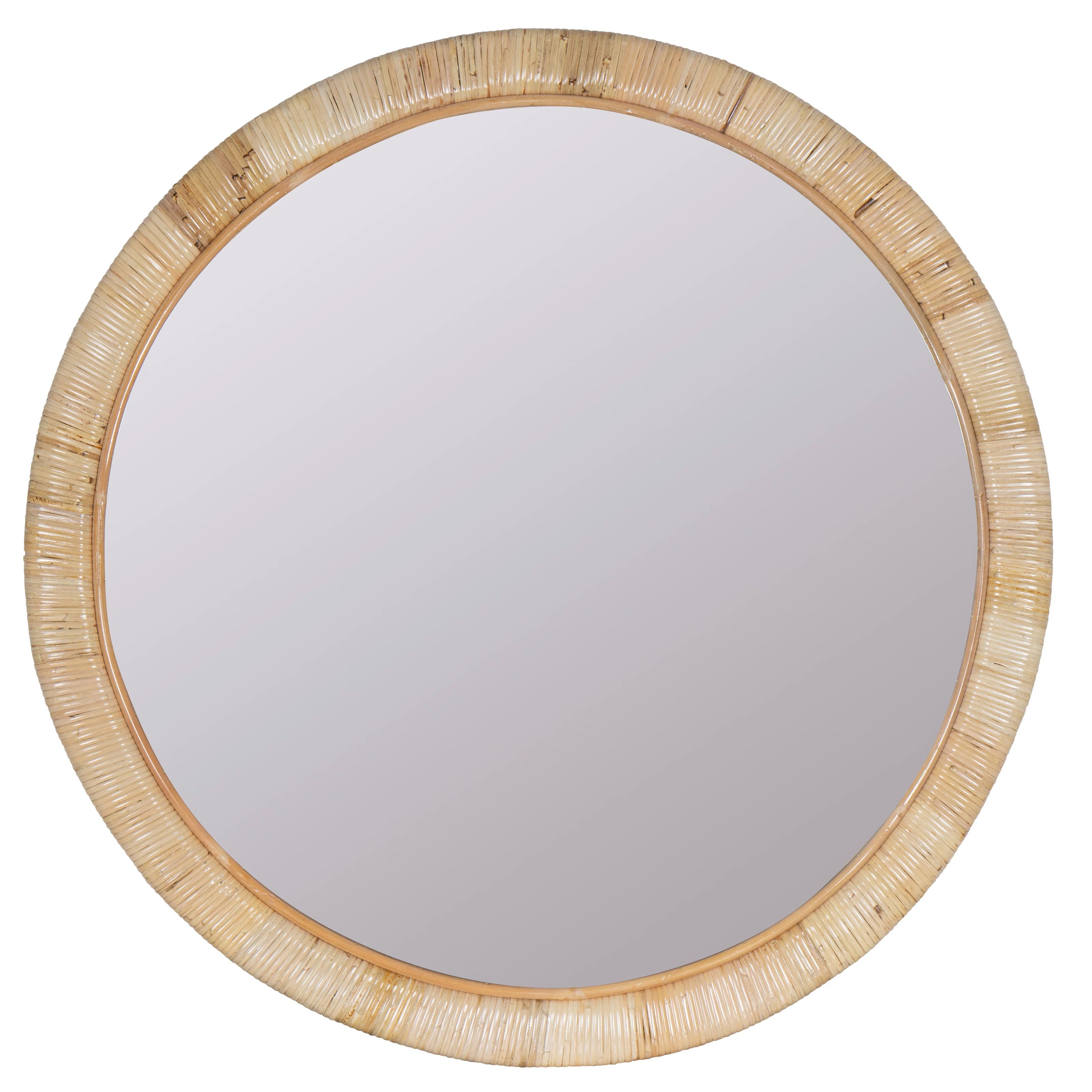 Cheshunt Round Rattan Wall Mirror | Wayfair North America
