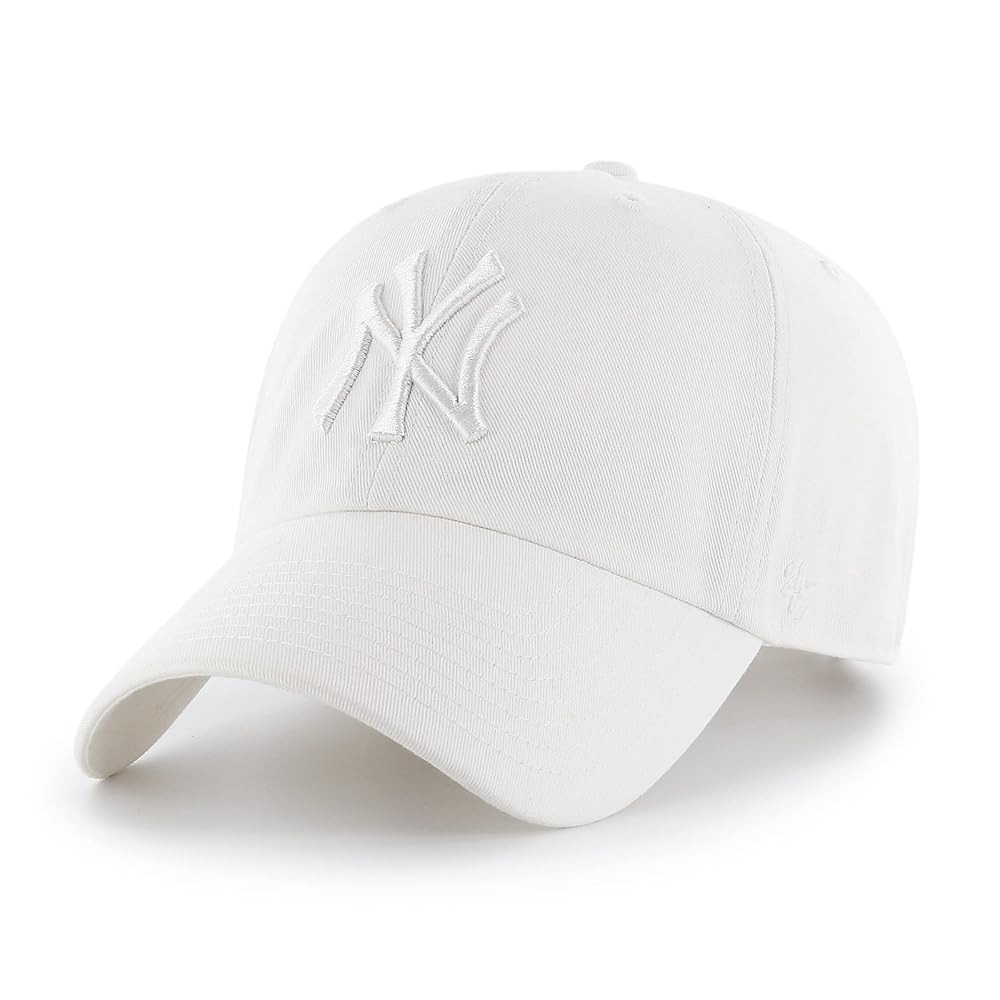 '47 New York Yankees Clean Up Dad Hat Baseball Cap - White One Size | Amazon (US)
