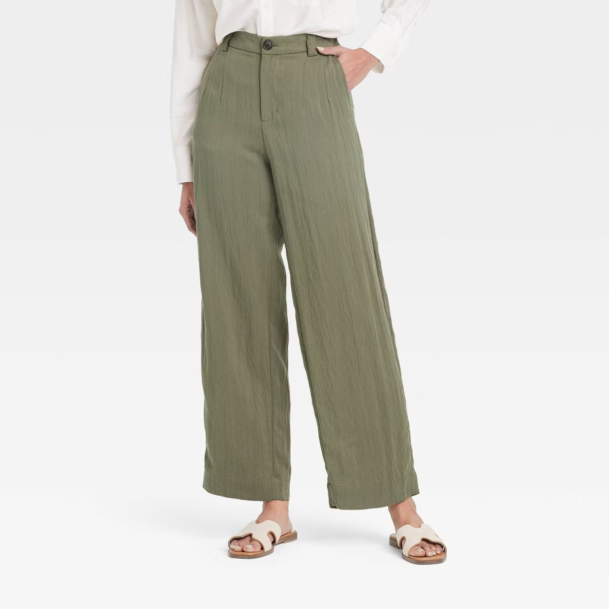 Women's High-Rise Straight Trousers - A New Day™ | Target