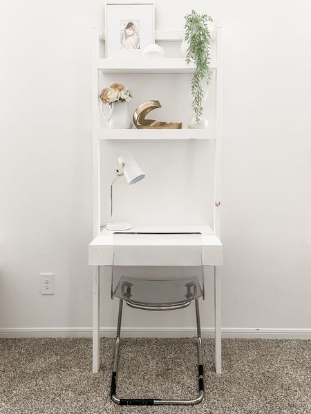 Small Home office space with desk and shelf unit. 

#LTKhome