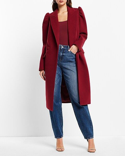 Puff Sleeve Trench Coat | Express