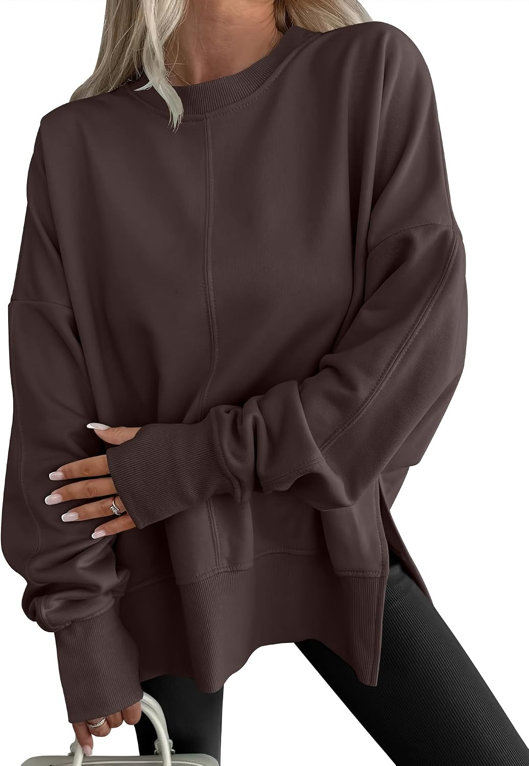 ANRABESS Women Oversized Sweatshirts Fall Outfits with Thumbhole | Amazon (US)