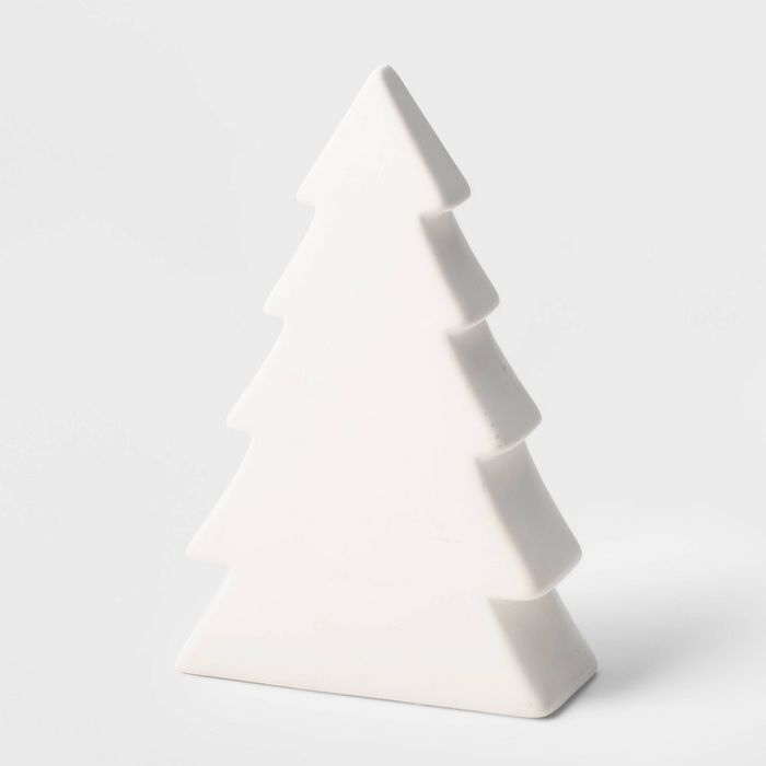8in Ceramic Christmas Tree Figurine White - Wondershop&#8482; | Target