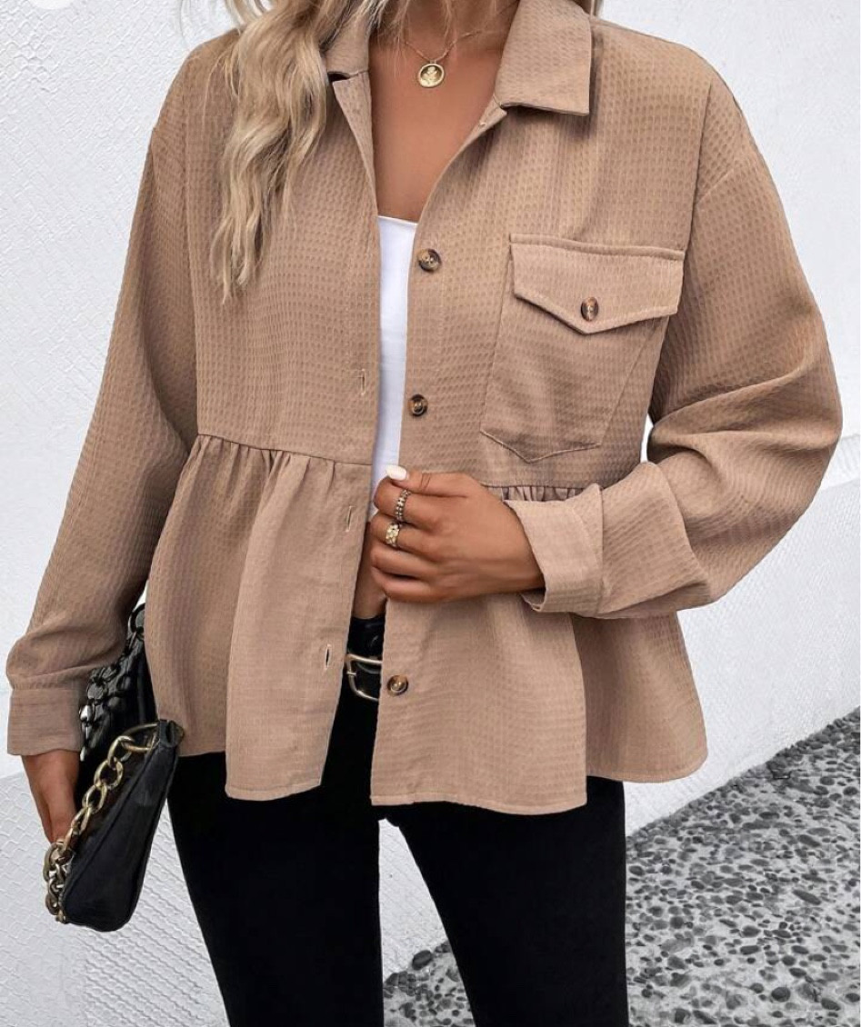 Shein Saturday! Button from peplum shacket 