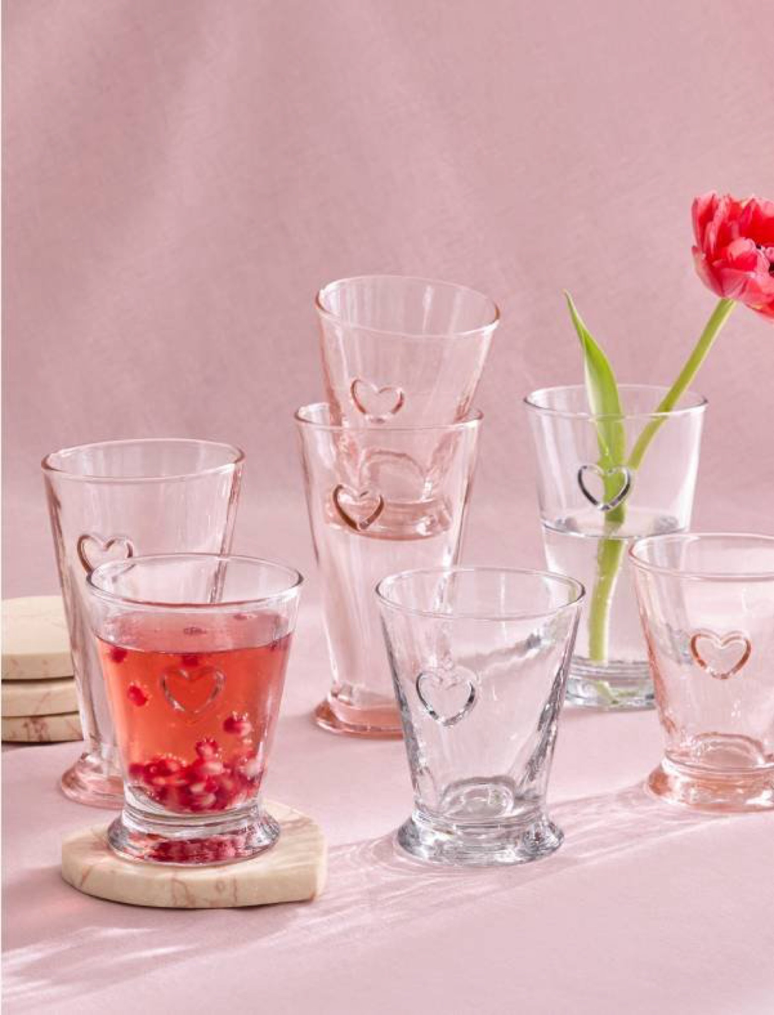 Heart glasses and heart coasters  

#LTKGiftGuide #LTKHome #LTKSeasonal