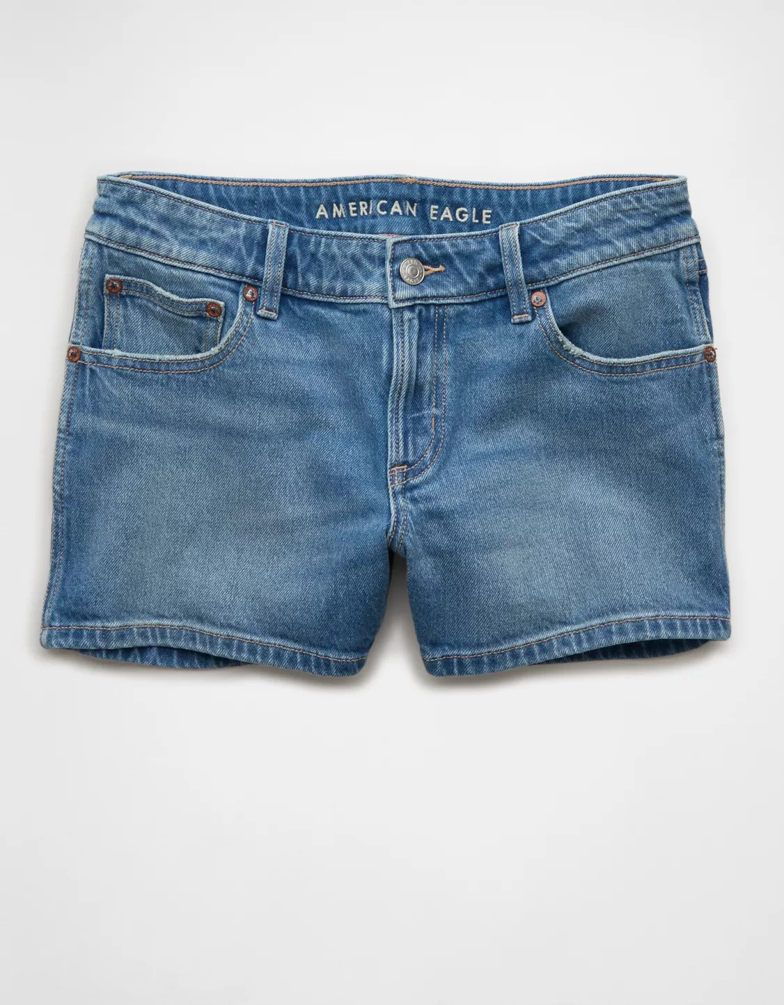 AE Stretch High-Waisted Perfect Midi Short | American Eagle Outfitters (US & CA)