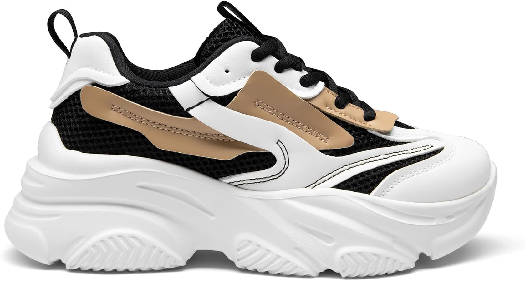 DREAM PAIRS Women's Platform Chunky Fashion Sneakers Walking Lace-Up Comfortable Dad Sneakers Wor... | Amazon (US)