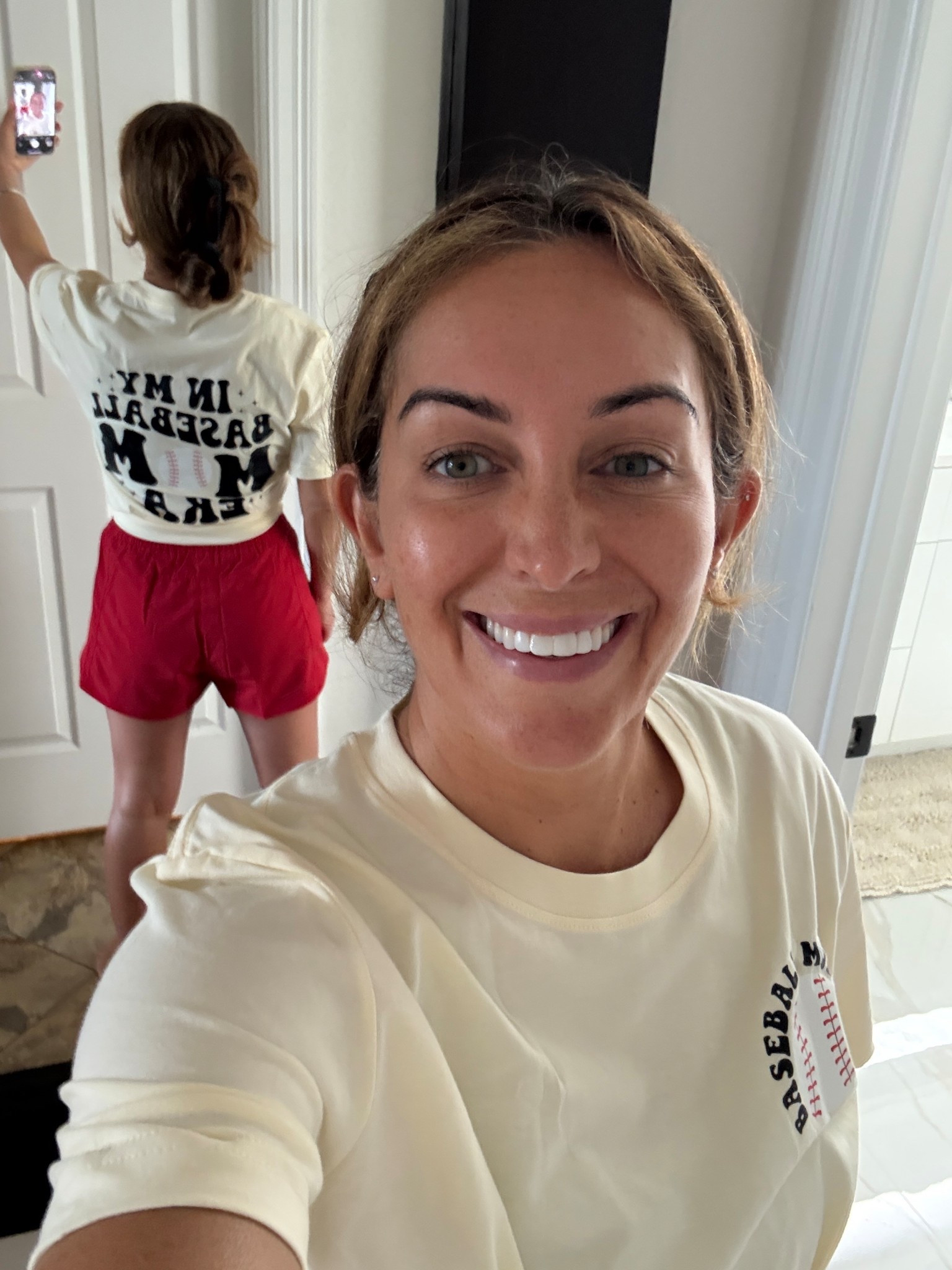 In my baseball mom era tee and comfy shorts! Another baseball staple. Small in the top and shorts! #baseballoutfits ⚾️🧢🏟️

#LTKActive #LTKPetite #LTKFamily