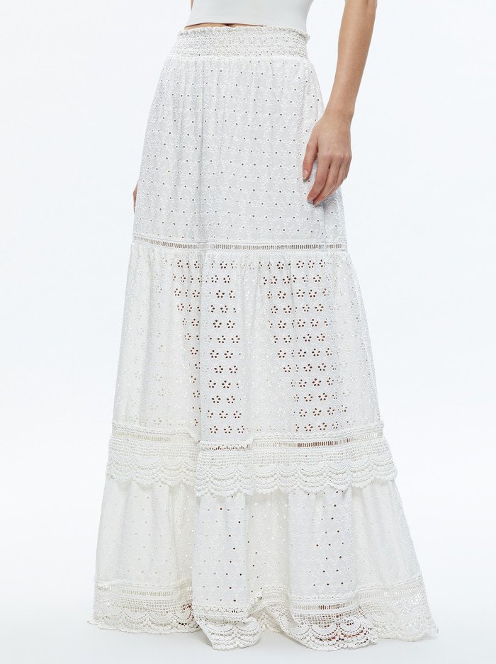 REISE PANELLED MAXI SKIRT | Alice + Olivia