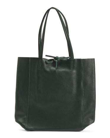 Leather Unlined Shopper Tote | TJ Maxx