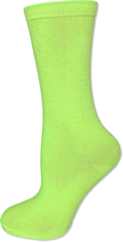 NEON NATION Solid Color Calf High Tube Socks with No Stripes | Amazon (US)