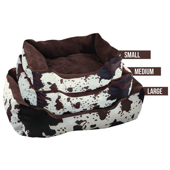 Rod's Exclusive Chocolate Sherpa Lined Cowhide Pet Bed | Rod's Western Palace/ Country Grace