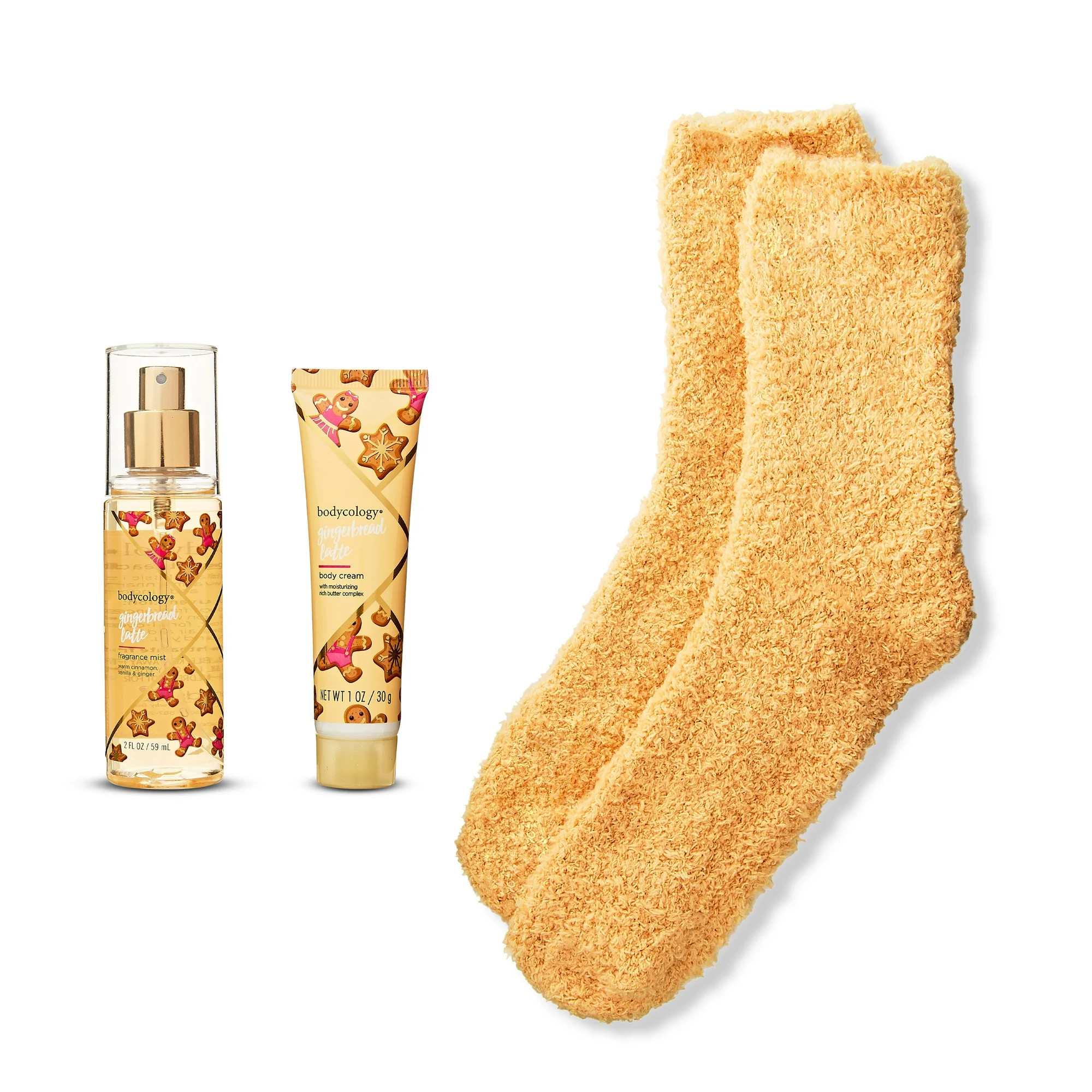 Bodycology Gingerbread Latte Warm and Cozy Sock Set, 3 Pieces - Walmart.com | Walmart (US)