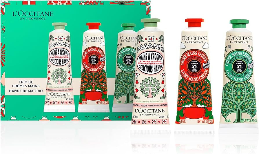 L'Occitane 3-Piece Festive Hand Cream Trio: Gift Holiday Hand Creams Featuring Nourishing Shea Bu... | Amazon (US)