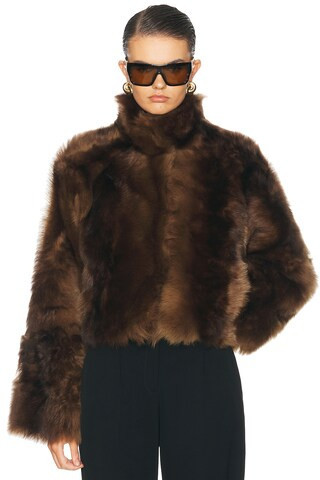 NOUR HAMMOUR Cameron Jacket in Brown | FWRD 