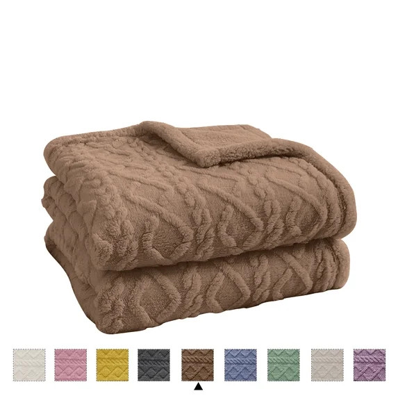 Homieway Coffee Throw Blanket, Throw Size Lightweight Taffeta Fleece Blanket for Couch Sofa, 2-Si... | Walmart (US)