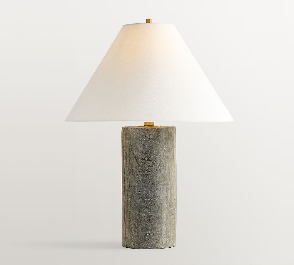 Grayson Stone 27"" Table Lamp, Green Slate | Pottery Barn (US)