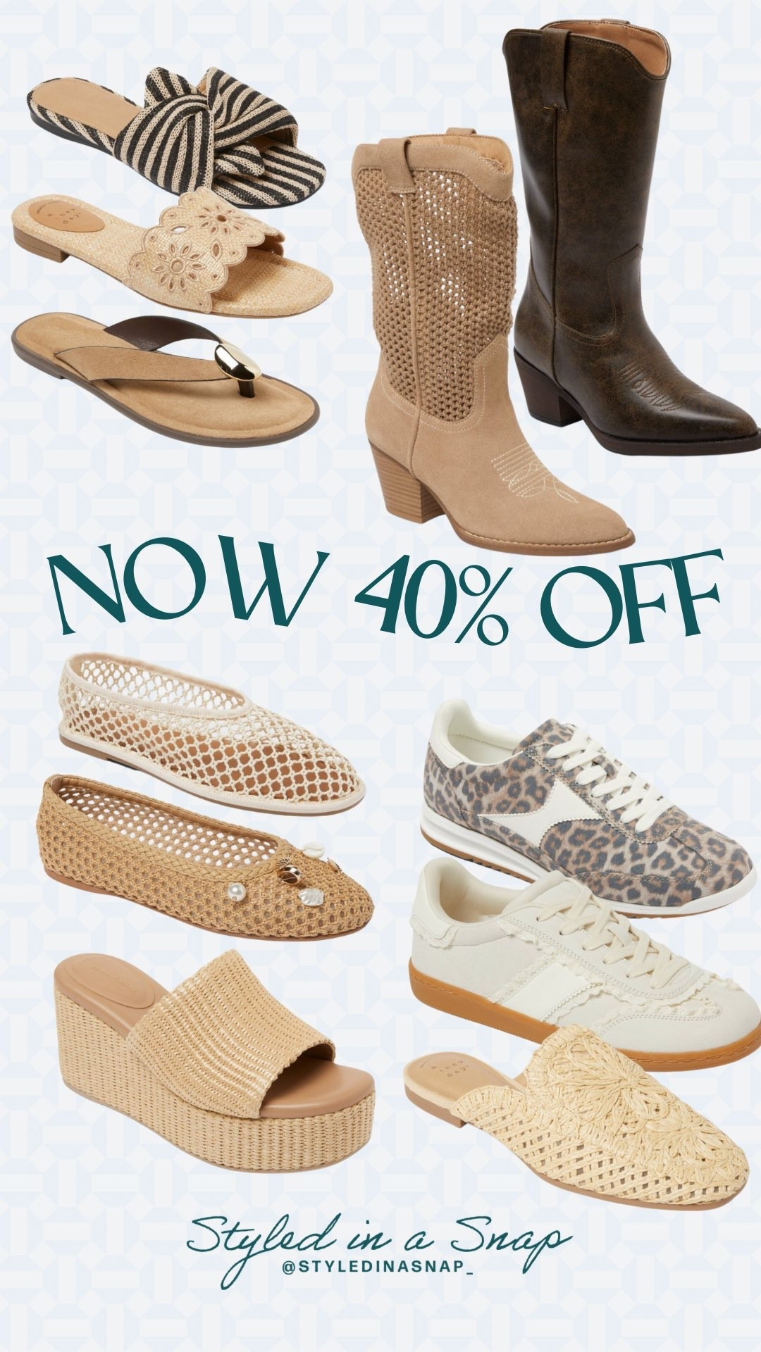 40% off women’s shoes at target, today only!

#LTKSaleAlert #LTKOver40 #LTKSeasonal