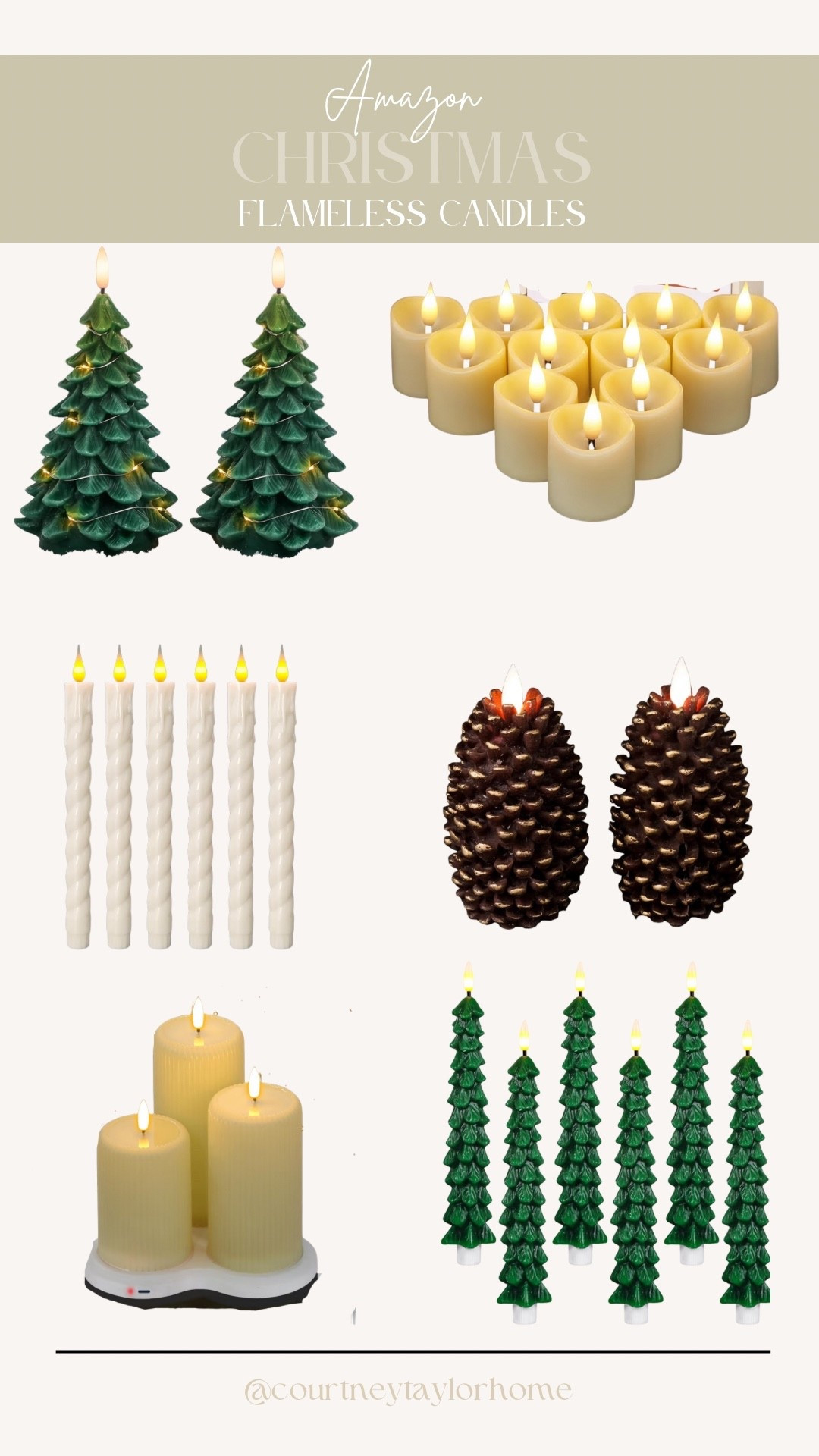 Amazon flameless candles- perfect for lighting up your holiday tablescapes this season! 

#LTKHoliday #LTKFindsUnder50 #LTKHome