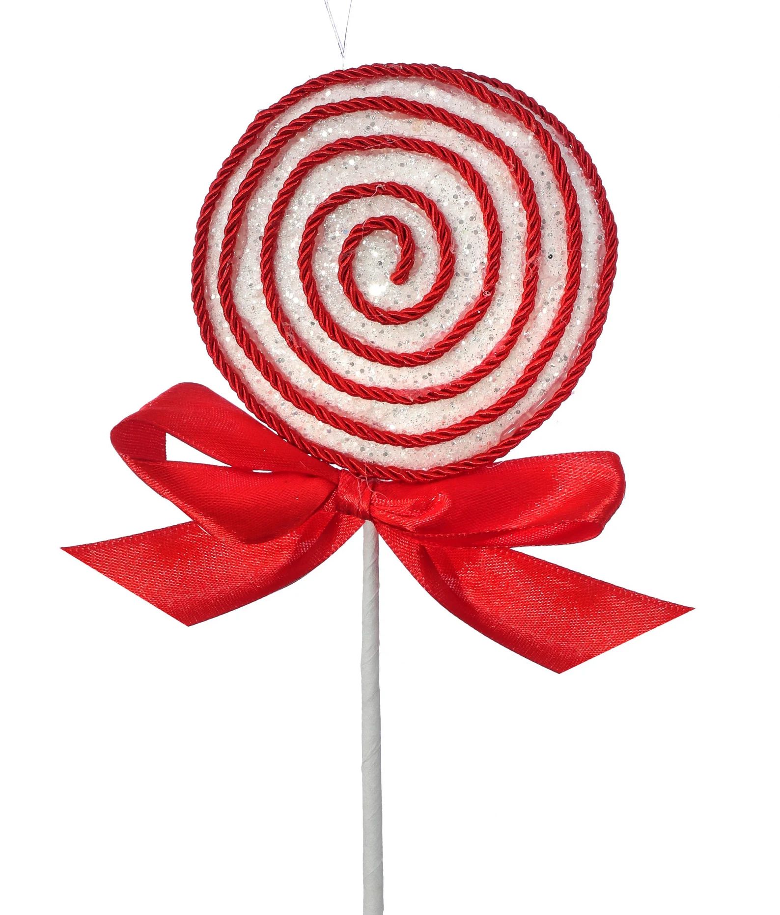 12 Red & White Corded Glitter Lollipop Pick/Christmas | Etsy | Etsy (US)