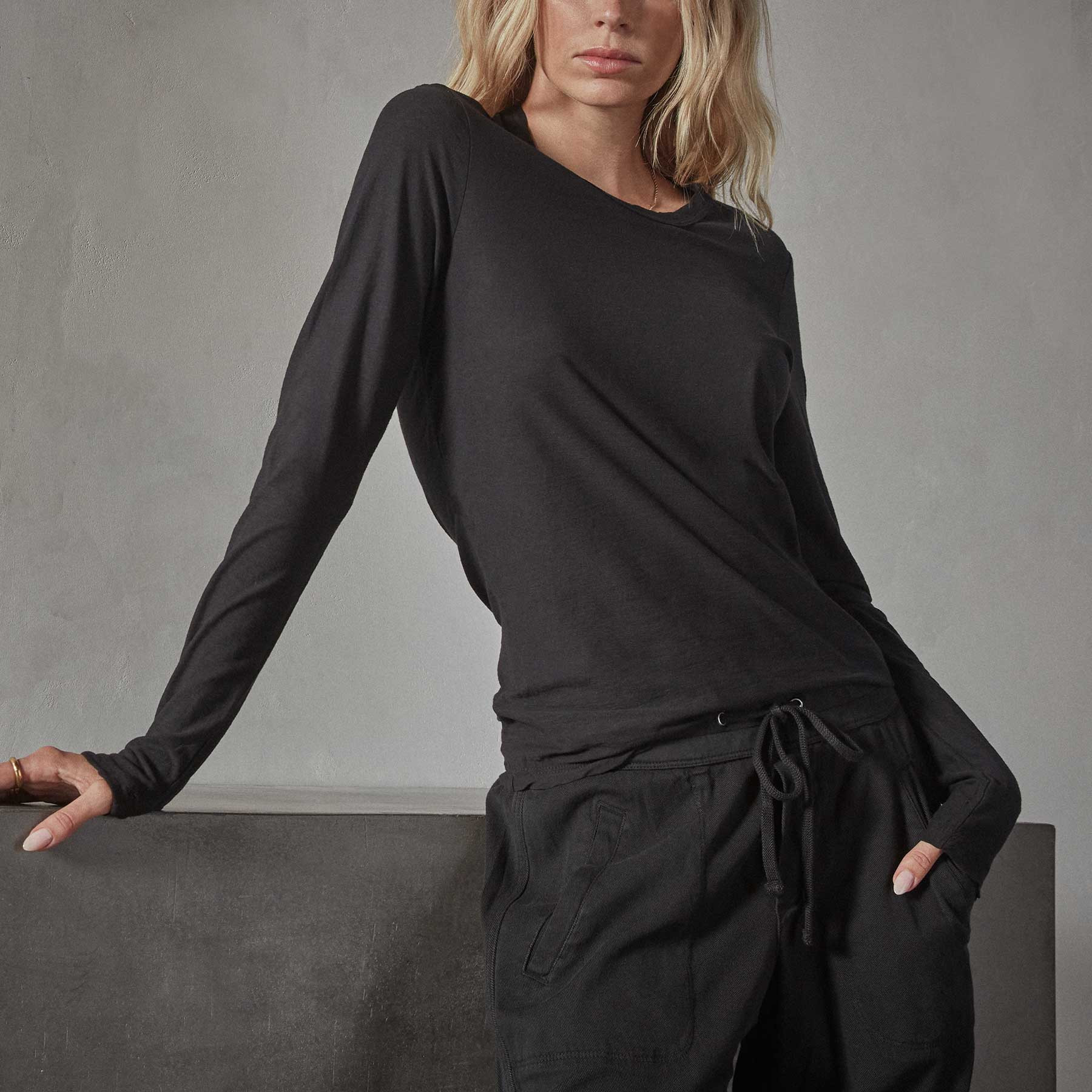 Sheer Slub Long Sleeve Crew | James Perse (US)