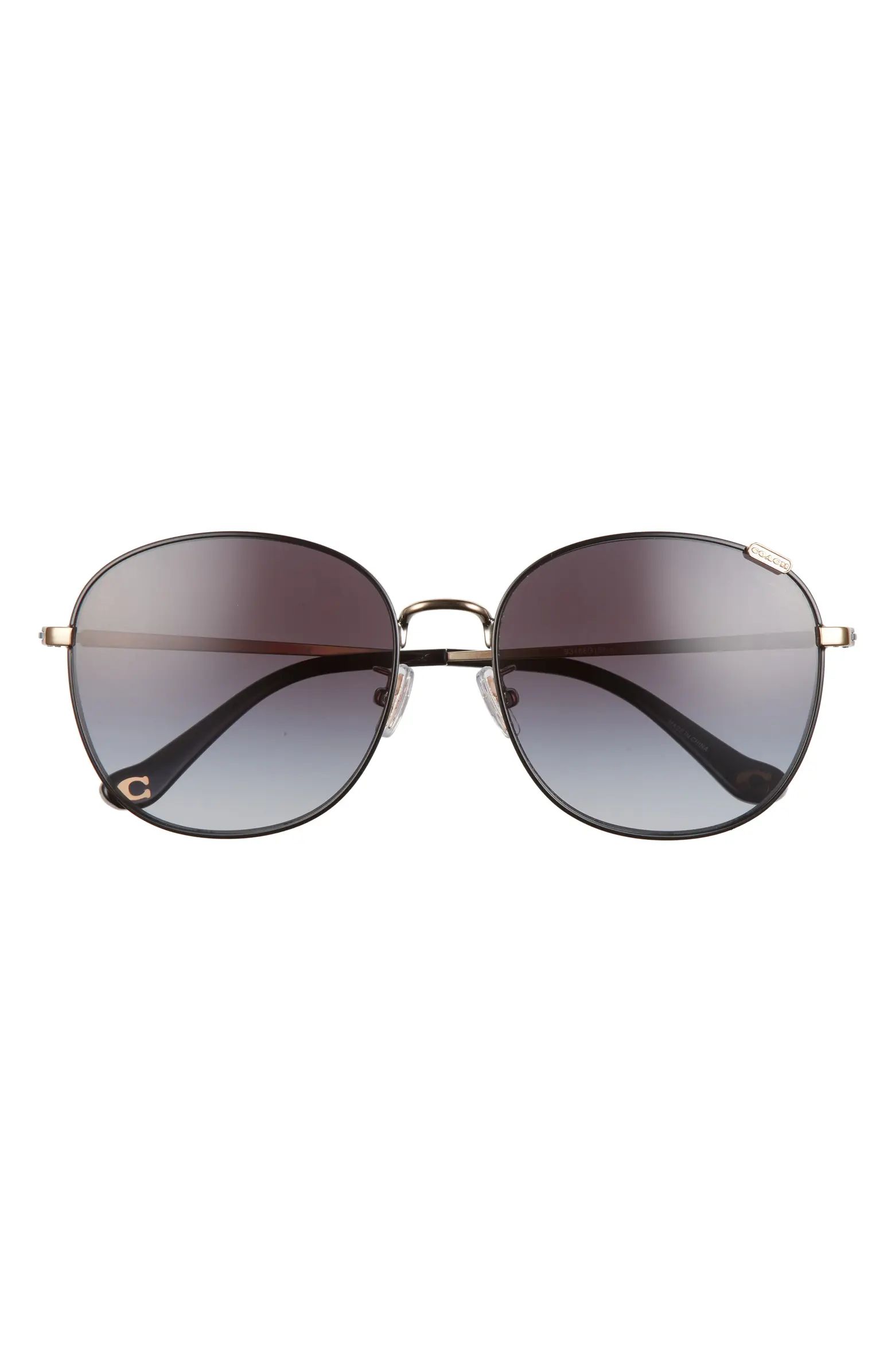 COACH 57mm Gradient Round Sunglasses | Nordstrom | Nordstrom