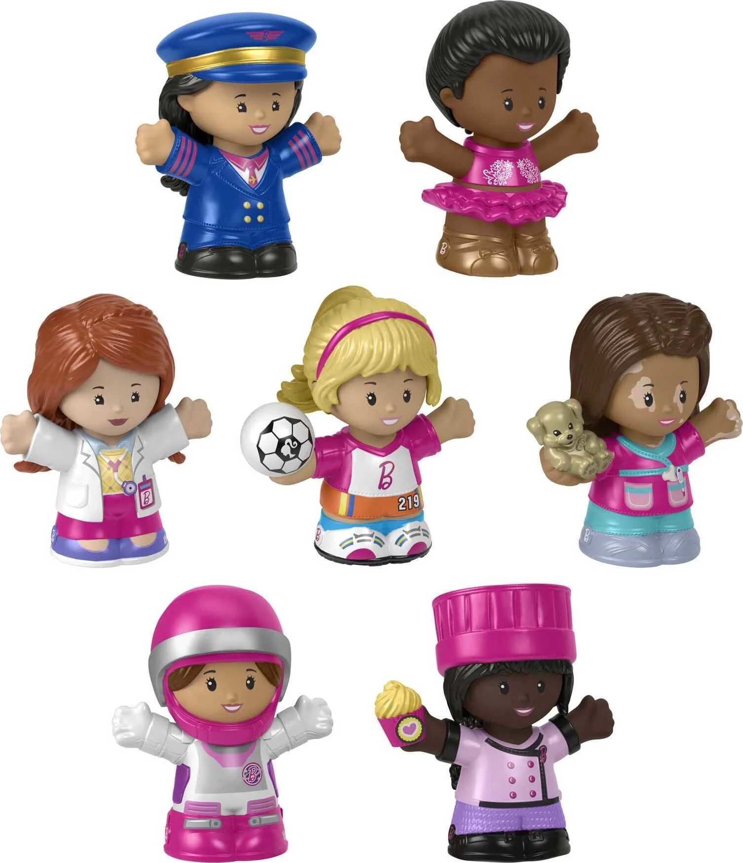 Fisher-Price Little People Barbie You Can Be Anything Figure Pack, 7-Piece Toddler Toy | Walmart (US)