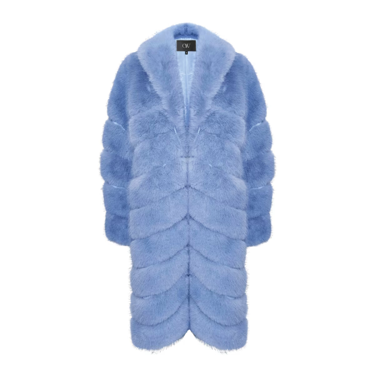 Copenhagen Faux Fur Coat - Blue | Wolf & Badger