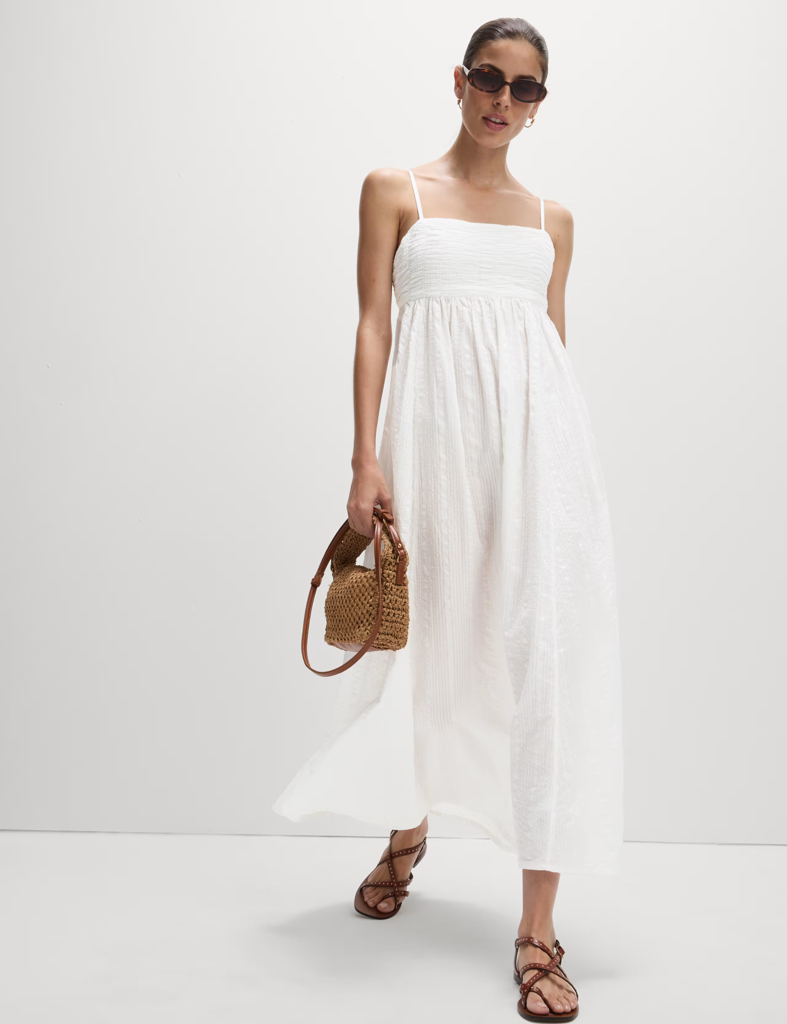 Pure Cotton Square Neck Maxi Beach Dress | Marks & Spencer (UK)