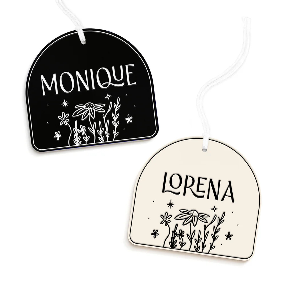 Personalized Name Floral Arch Gift Tag | The Cotton & Canvas Company