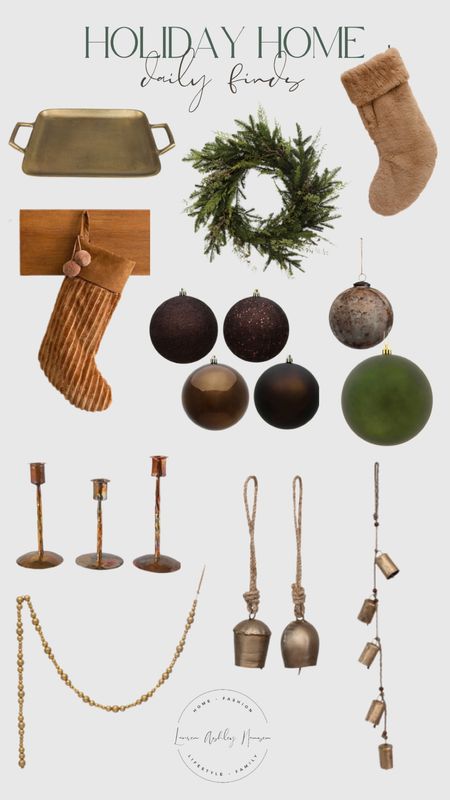 Holiday home finds - ornaments, wreaths, stockings, taper candles, bells

#LTKHoliday #LTKSeasonal #LTKhome