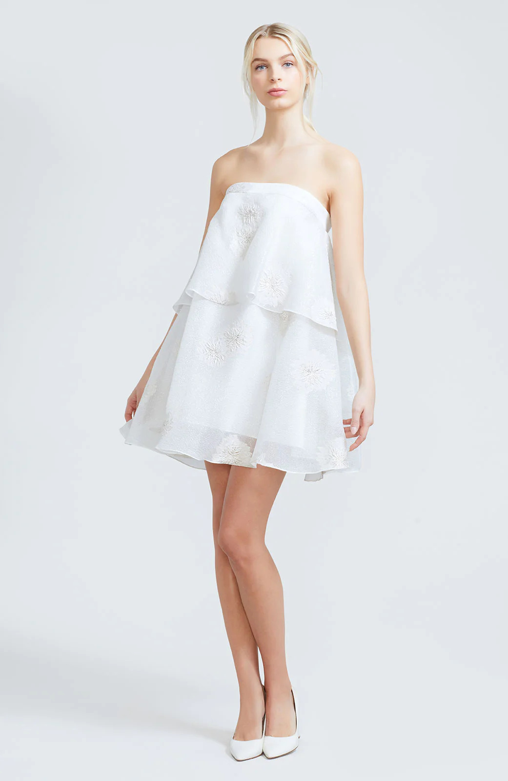 Waterfall Fil Coupe Strapless Tiered Dress | Lela Rose