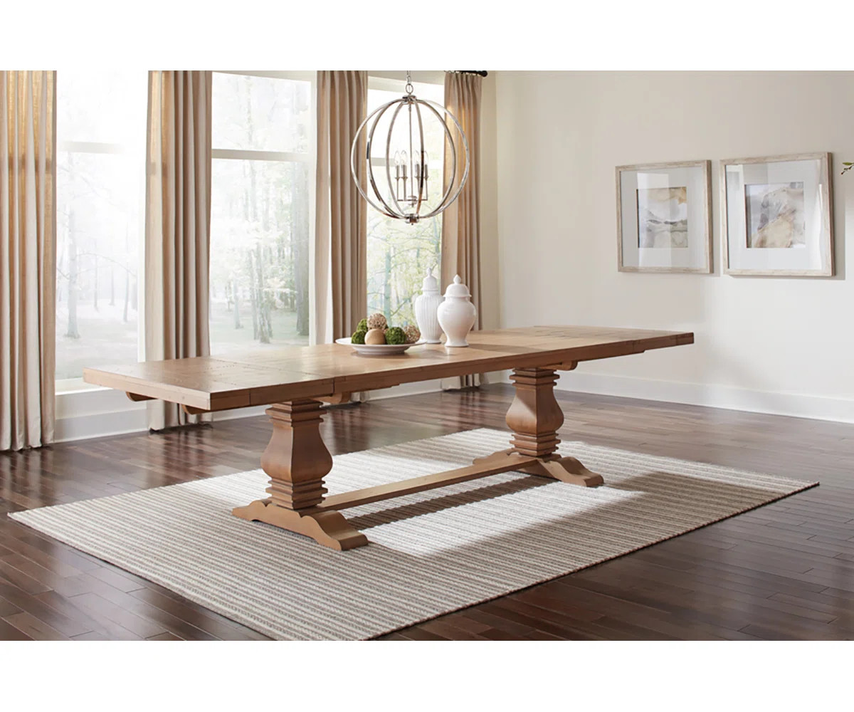 Morriston 126-inch Extension Dining Table Rustic Honey | Wayfair North America