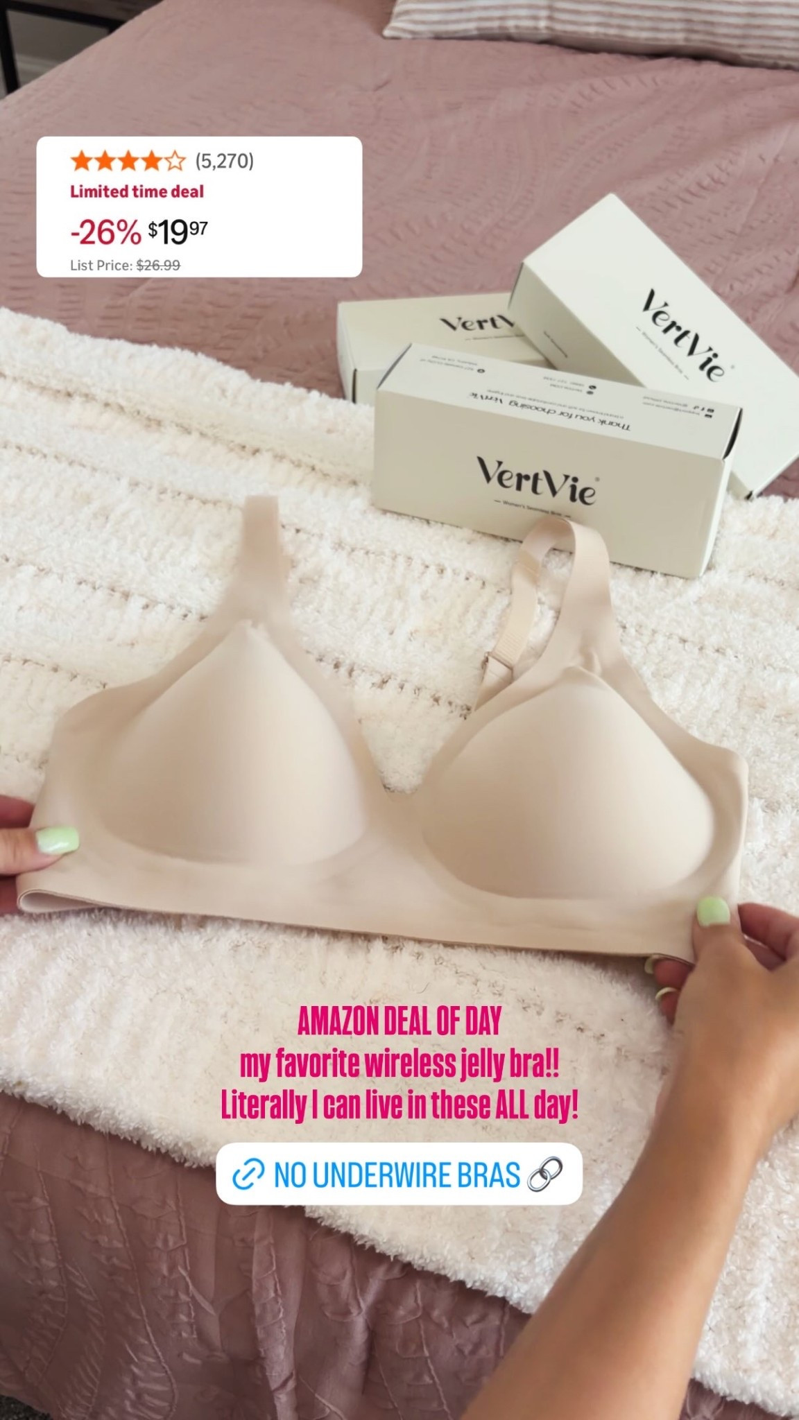 AMAZON DEAL OF DAY 
my favorite wireless jelly bra!! Literally I can live in these ALL day!

#LTKootd #LTKSeasonal #LTKSaleAlert