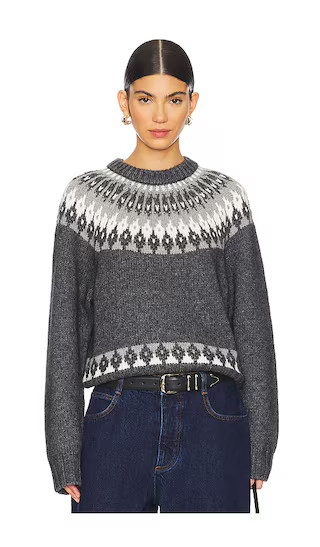 Dangela Sweater in Slate Grey Ivory Combo | Revolve Clothing (Global)