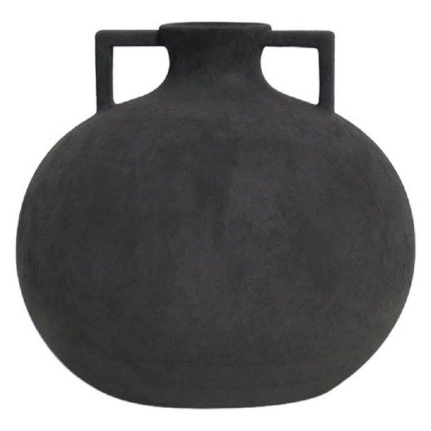 Habitat Large Handle Earthenware Vase - Black | argos.co.uk