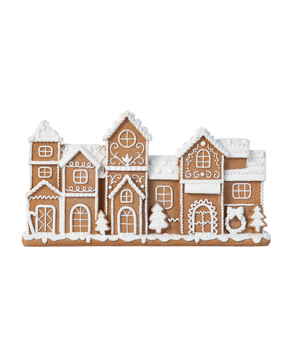 Glitzhome 12" Resin Christmas Gingerbread Townhouse Figurine - Multi | Macy's