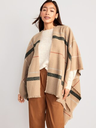 Flannel Poncho for Women | Old Navy (US)