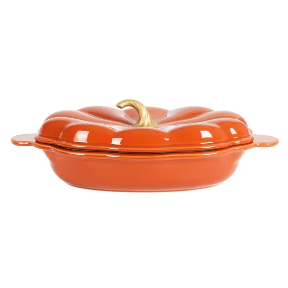 The Pioneer Woman 3-Quart Stoneware Oval Pumpkin Baker with Lid | Walmart (US)