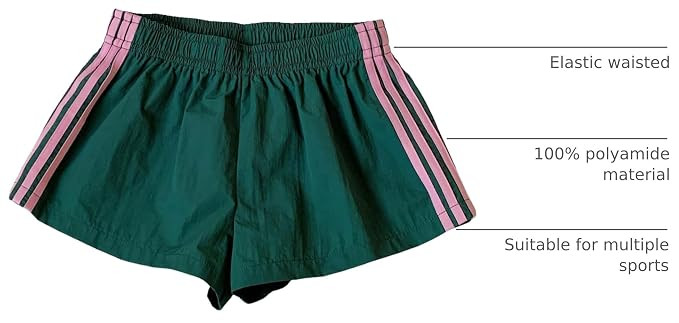 MakeMeChic Women's Striped Summer Track Shorts Running Athletic Shorts | Y2k, Boxer, Mini, Micro,... | Amazon (US)