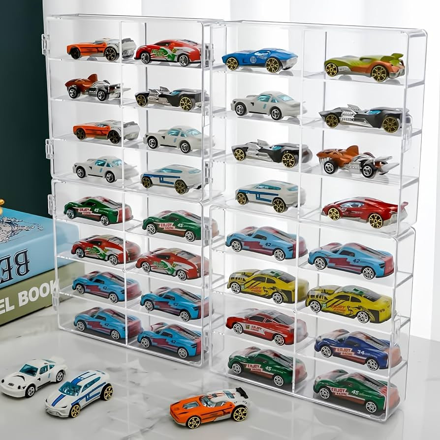Hot 1/64 Scale Matchbox Wheels Toy Car Display Case Holds 32 Toy Cars Storage Organizer，Dustpro... | Amazon (US)