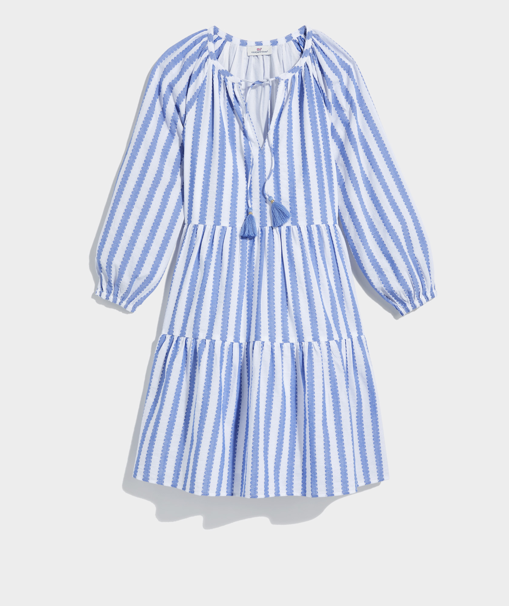 Jacquard Tiered Dress | vineyard vines