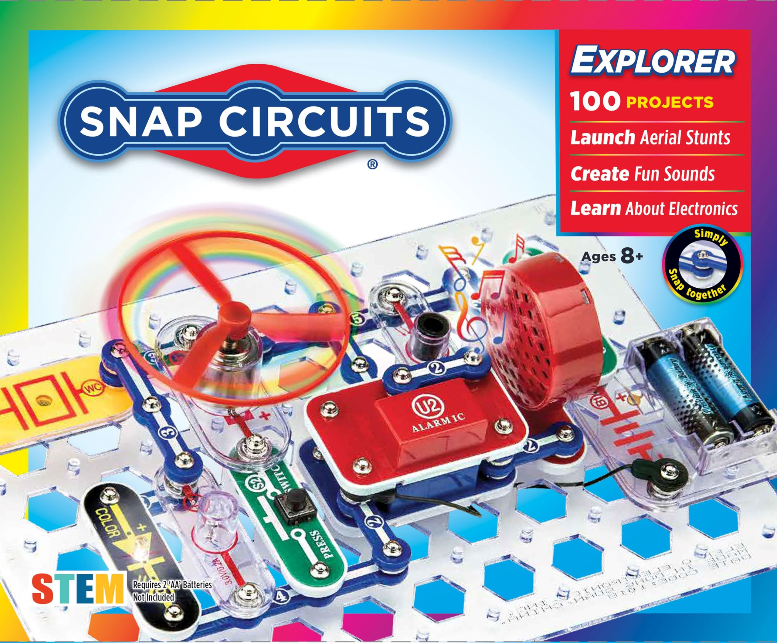 Snap Circuits Jr. SC-100 Electronics Exploration Kit, Over 100 Projects, Full Color Project Manua... | Amazon (US)