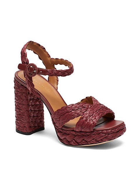 Disco Raffia Platform Sandals | Saks Fifth Avenue
