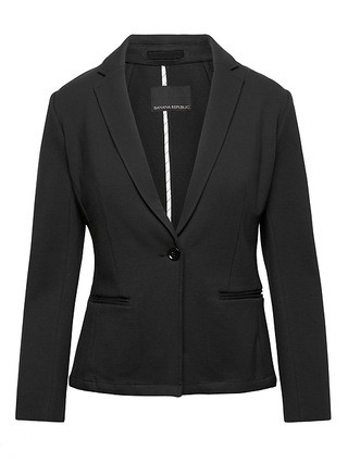 Banana Republic Womens Classic-Fit Ponte Blazer Black Size 0 | Banana Republic US