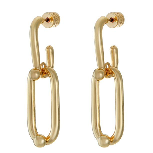 Scoop Women's 14K Gold Flash-Plated Link Earrings - Walmart.com | Walmart (US)