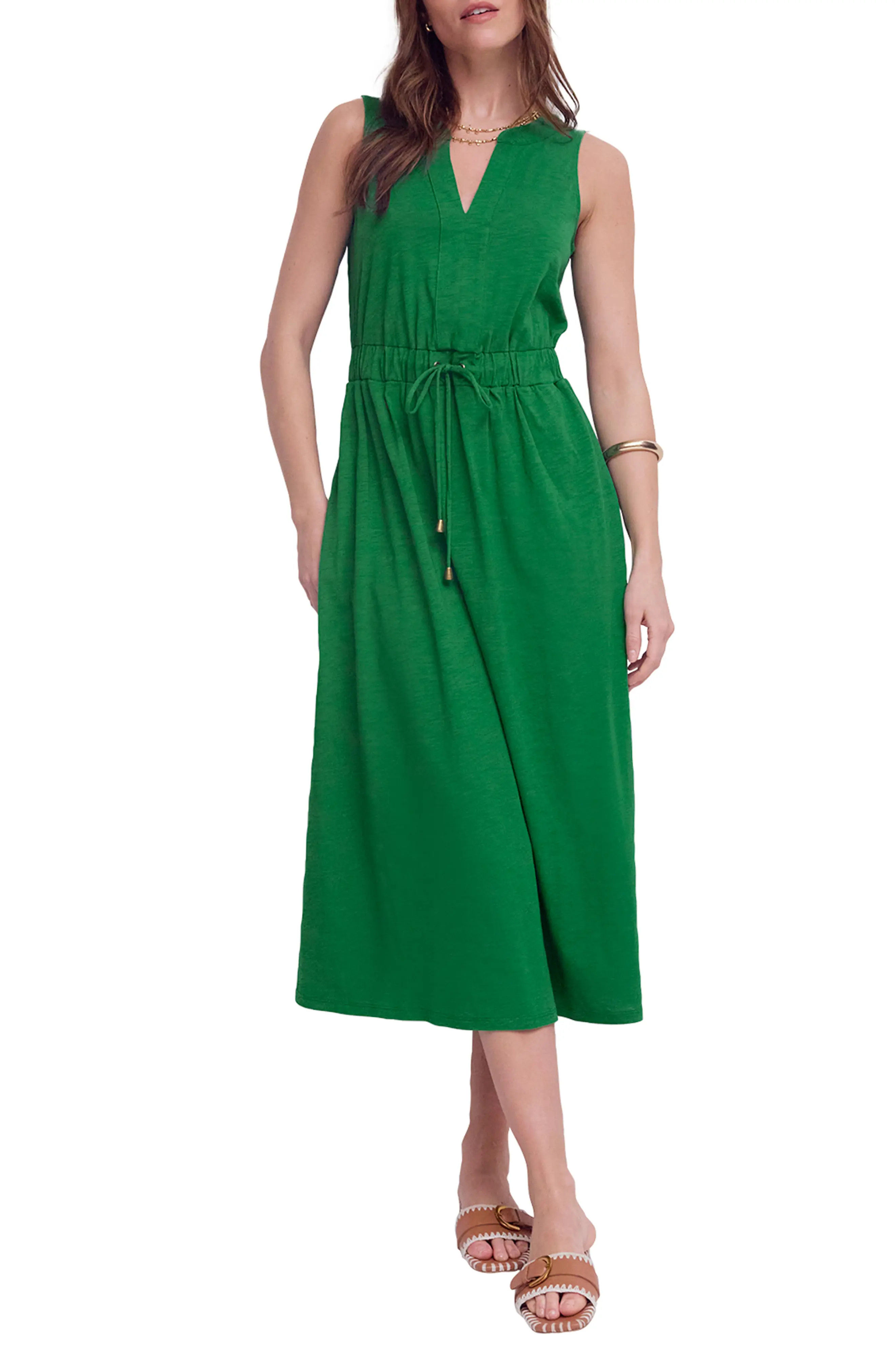 Boden Delphine Sleeveless Jersey Midi Dress (Women) | Nordstrom | Nordstrom