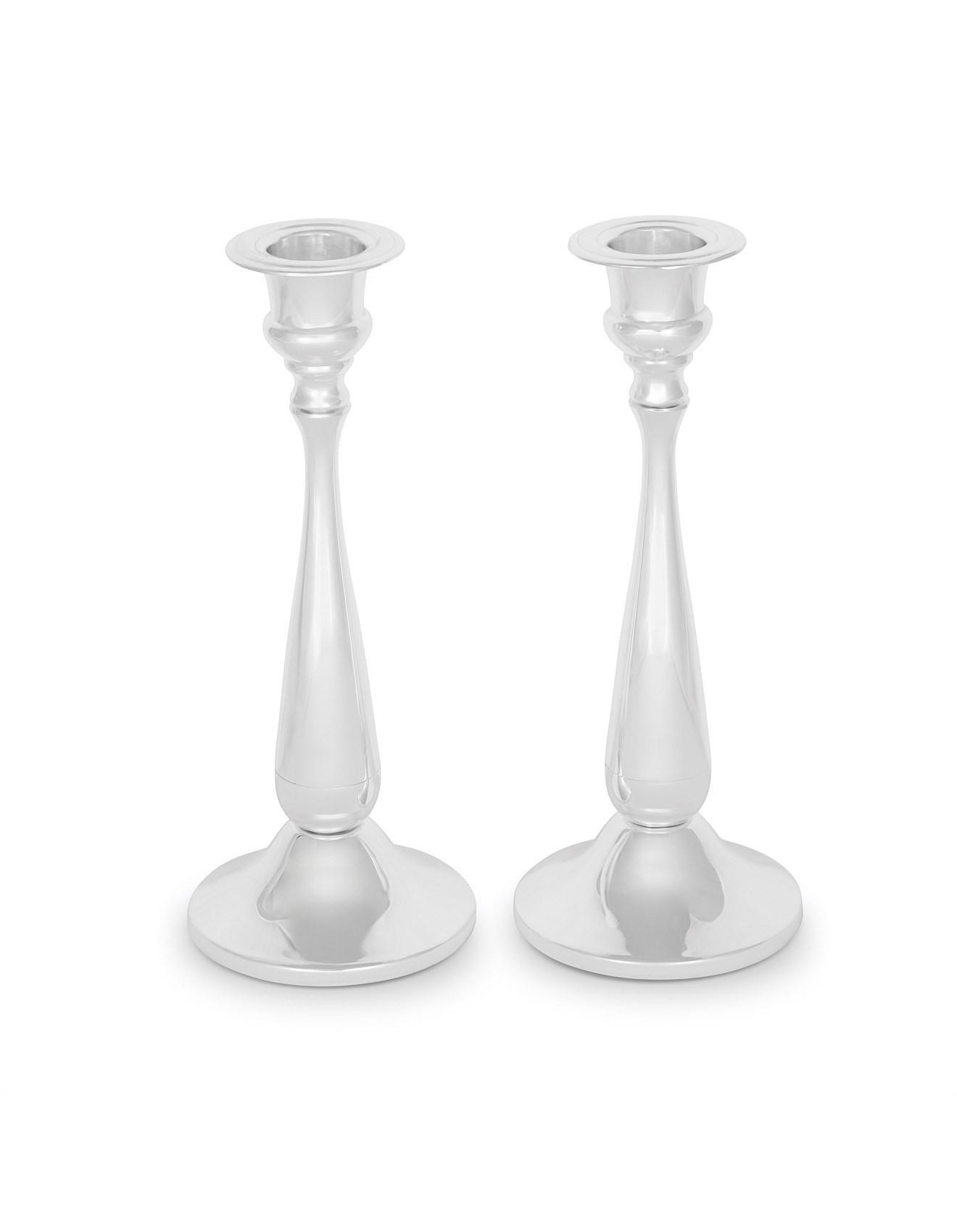 PAIR CANDLESTICKS, LARGE 20.1CM SILVER PLATED | David Jones (Australia & New Zealand)